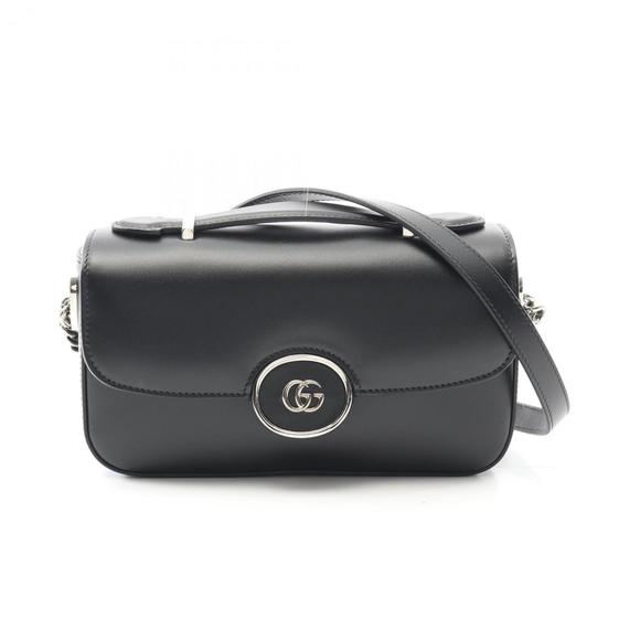 GUCCI Black Leather Shoulder Bag - Picture 1 of 8